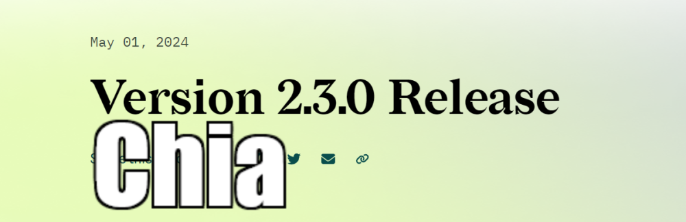 Chia - nowa wersja klienta 2.3.0